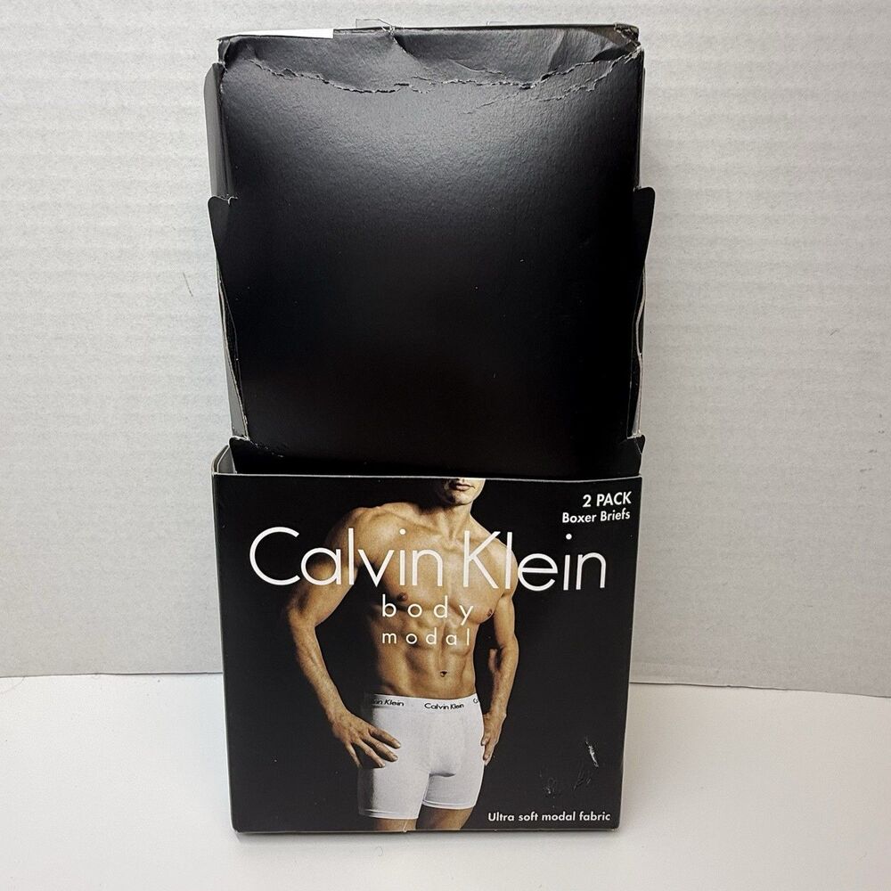 Calvin Klein Body Modal 2 Pack Black Boxer Briefs Sz XL New